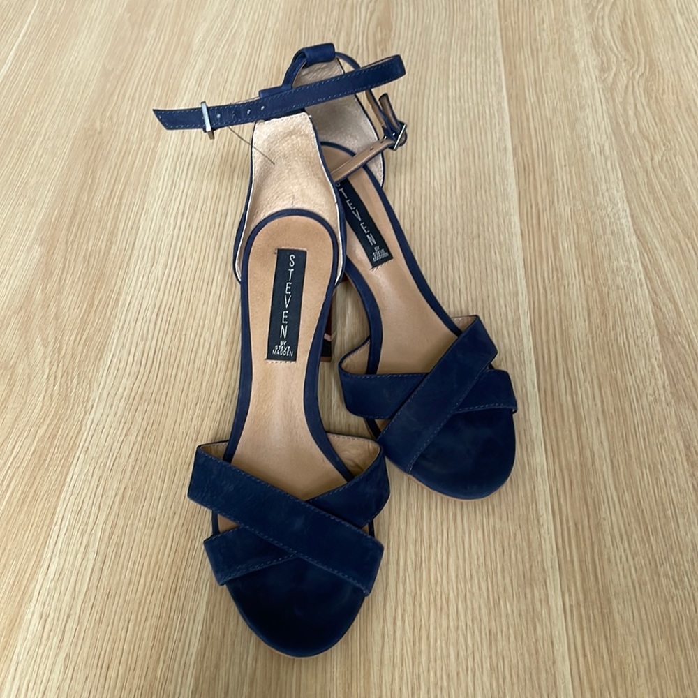 Steven by Steve Madden, Spring Summer Wooden Patterned Heel